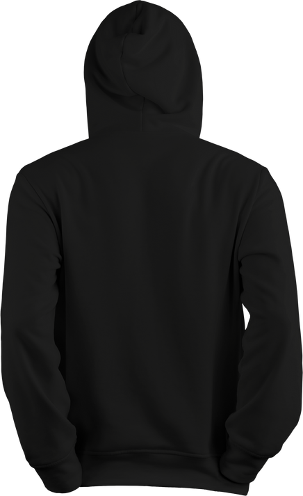 Black Hoodie Mockup 3D Rendering Png Universal Sweatshirt Isolated.